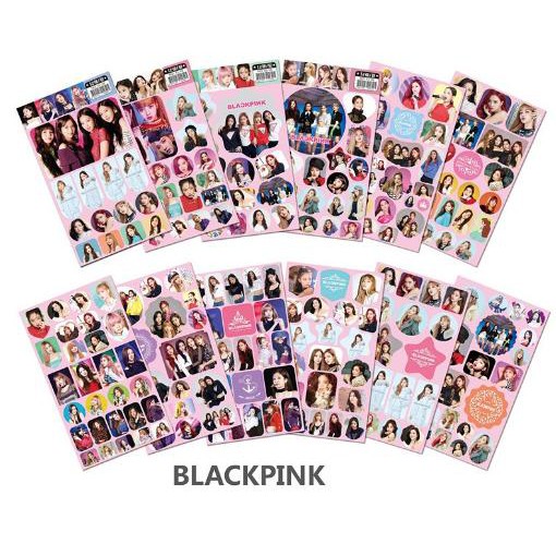 Bộ 12 tấm hình dán nhóm nhạc KPOP blackpink