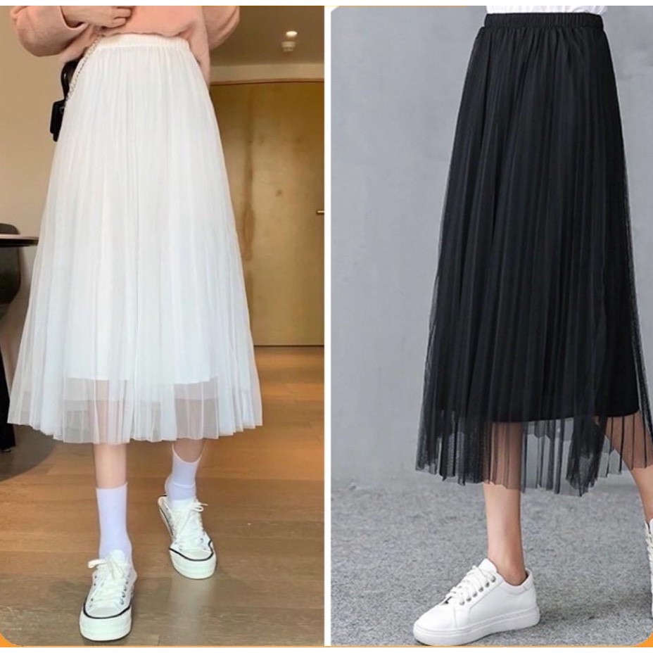 Chân váy xếp ly dài ulzzang kiểu dáng Hàn Quốc thời trang giá rẻ - CV31