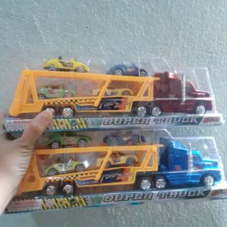 Hộp đồ chơi xe container chở 4 xe ôtô