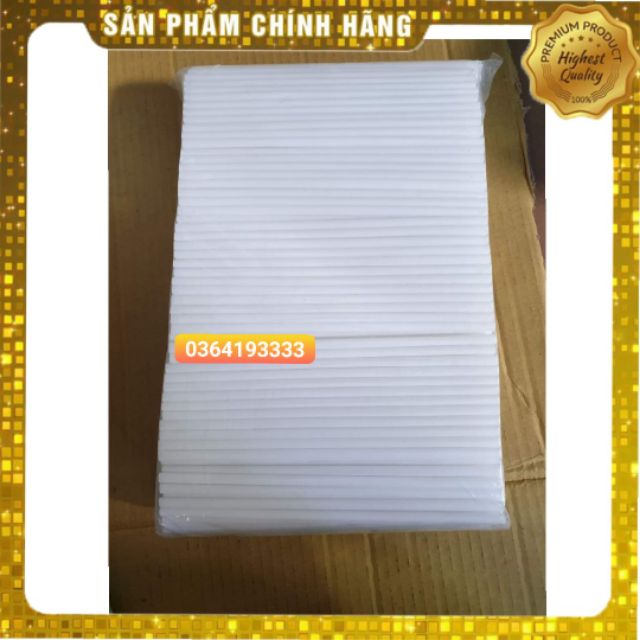 Ống hút phi 6 trắng thẳng hút cafe nước ép nước mía 1 gói