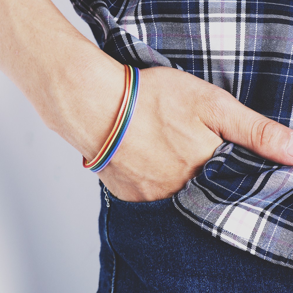 Vòng Đeo Tay Dây Sáp Nhiều Màu Cầu Vồng LGBT Thời Trang Cho Nam Và Nữ