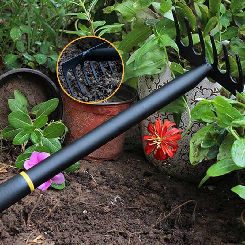 Dụng Cụ Làm Vườn Bằng Kim Loại Màu Đen Và Nhỏ 6 Thiếc Bền Bỉ