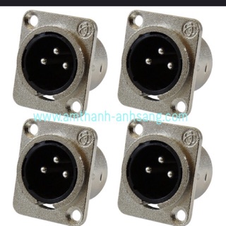 Rắc canon âm đực, 01 cái Jack, rắc cáp Line, jack tu âm thanh loại âm, rắc canon đực loai âm đế hộp cáp line, đế âm