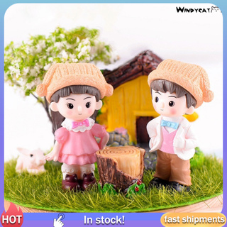 Set 2 Đồ trang trí Bé Trai Và Bé Gái Bằng Nhựa Dùng Trang Trí