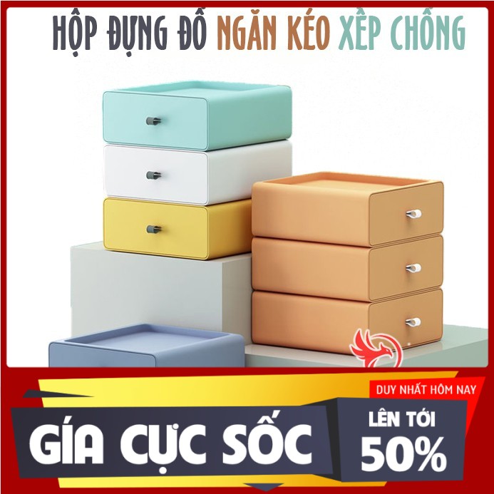 [Hàng loại A] Hộp đựng mĩ phẩm, tủ đựng đồ dùng có ngăn kéo xếp chồng đa năng