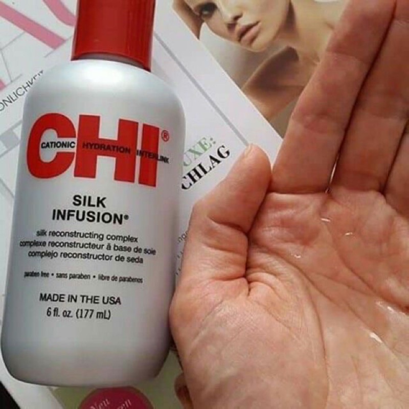 SIÊU DẦU DƯỠNG PHỤC HỒI TÓC C.H.I SILK INFUSION