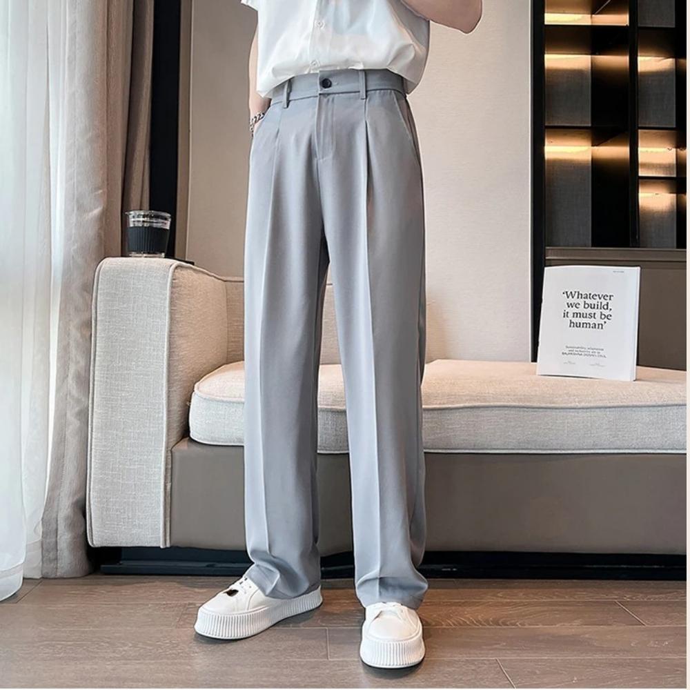 Quần âu nam ống rộng MenStyles Official hack dáng che khuyết điểm chất vải Tuytsi nhập Hàn co dãn cao cấp dáng baggy