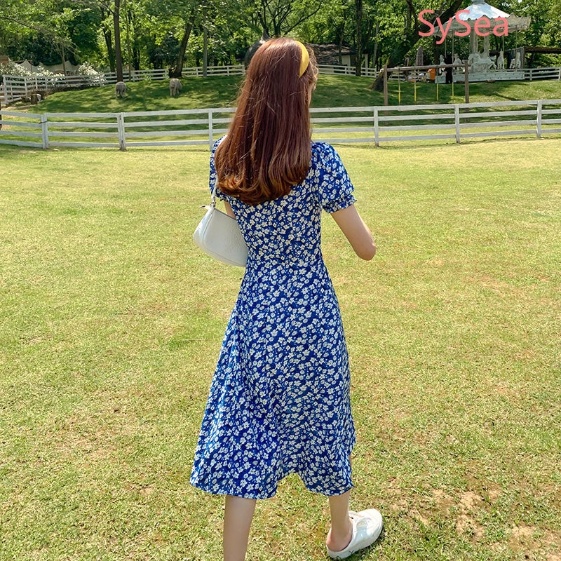 Đầm Dài In Hoa Xẻ Tà Thời Trang Mùa Hè Cho Nữ