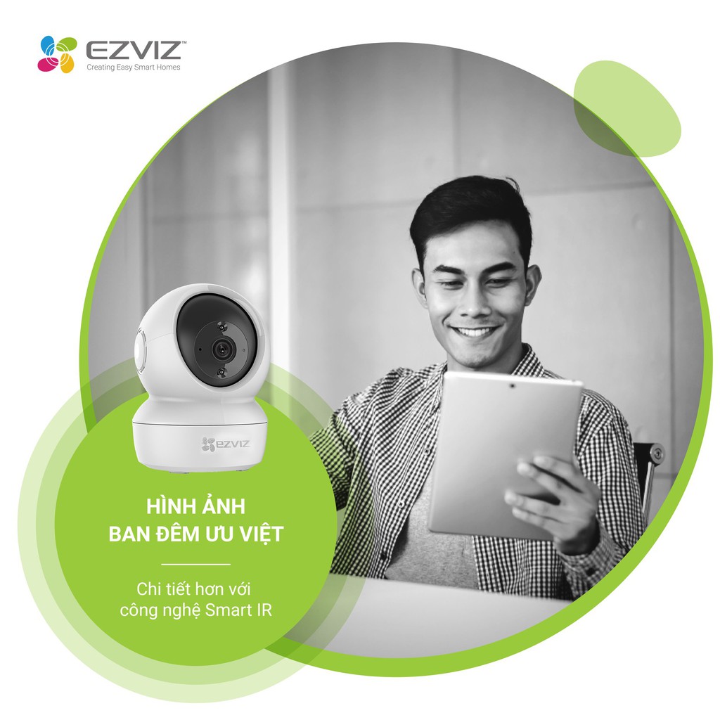 [Giảm 10% tối đa 150K]+[MUA 2 TẶNG 1 QUÀ] Camera Wifi EZVIZ C6N 1080p 2mp hàng chính hãng,xoay 360 trong nhà