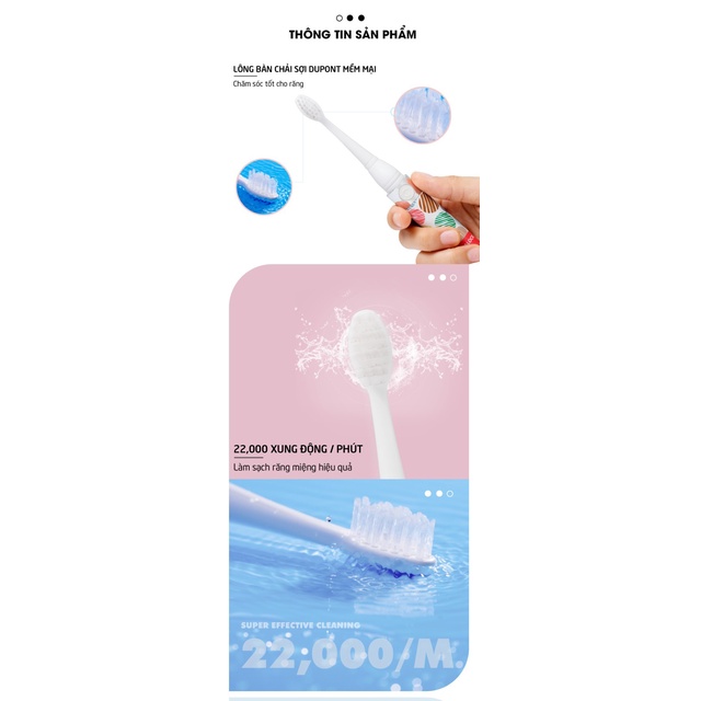 Bàn Chải Răng Du Lịch Bỏ Túi Dùng Pin AAA Không Thấm Nước Kèm Đầu Thay Lock&amp;Lock ENR236 ENR536 - T2Cmall