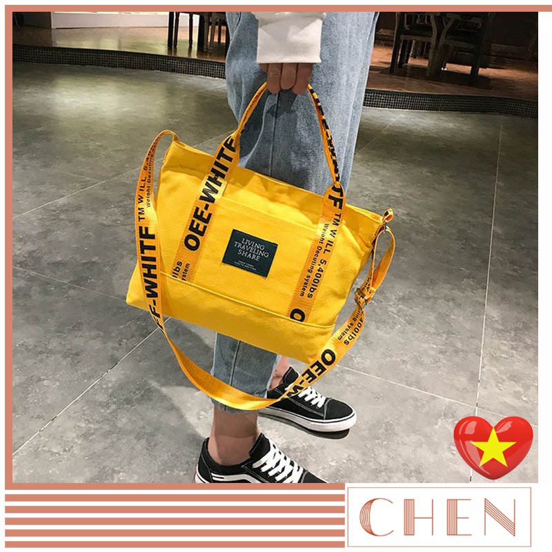 Túi tote đeo chéo Túi xách vải canvas Nữ CHEN phong cách Hàn Quốc mới nhất năm TX57