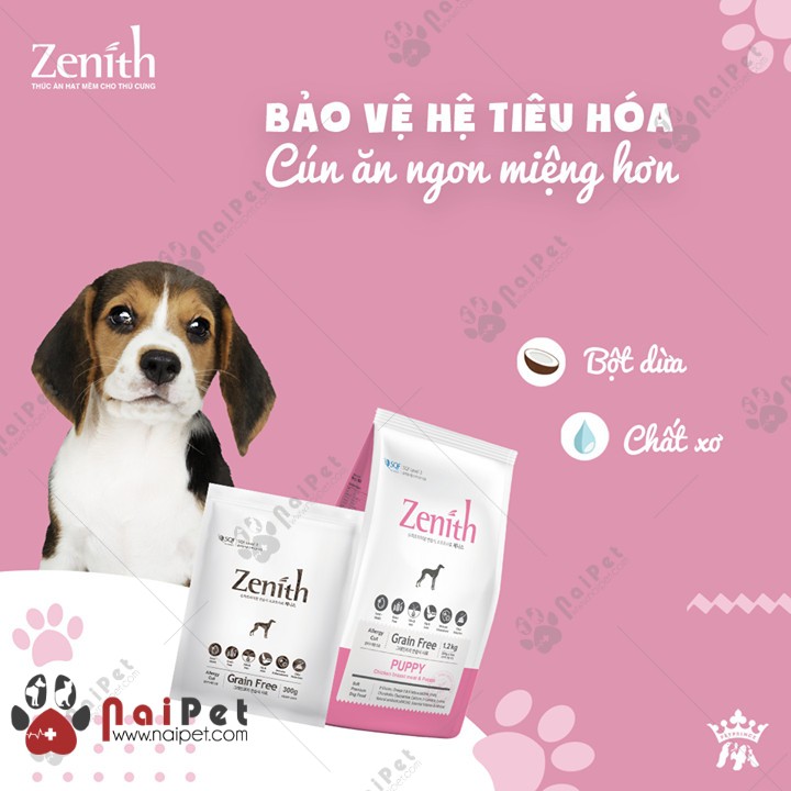 Thức Ăn Hạt Mềm Cho Chó Con Thịt Ức Gà Và Khoai Tây Puppy Chicken Breast Meat &amp; Potato Zenith