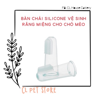 Bàn chải đánh răng bằng silicone cho chó mèo