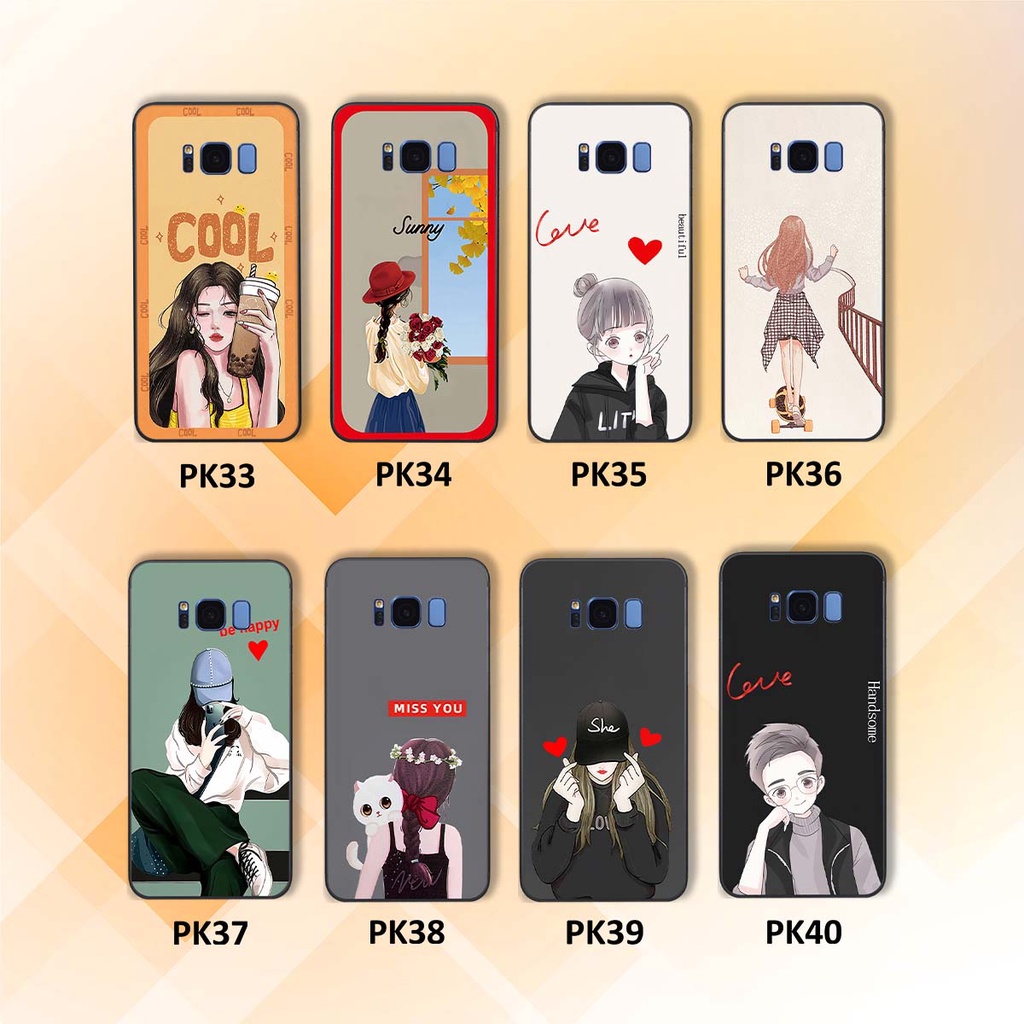 Ốp Samsung S8 / S8 Plus / S8+ in hình cô gái chàng trai cute cá tính phong cách trẻ trung