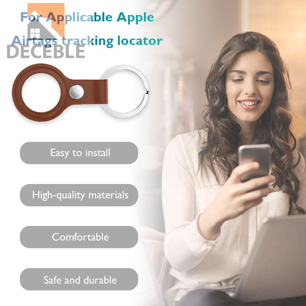 Vỏ Bảo Vệ Hộp Sạc Tai Nghe Apple Airtag Bằng Da Pu Có Móc Khóa | BigBuy360 - bigbuy360.vn