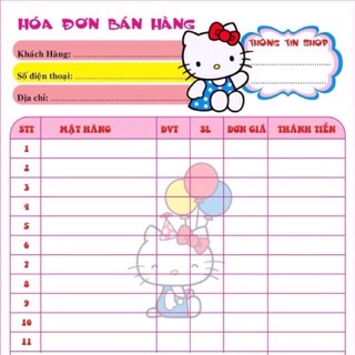 Hoá đơn hoạt hình 