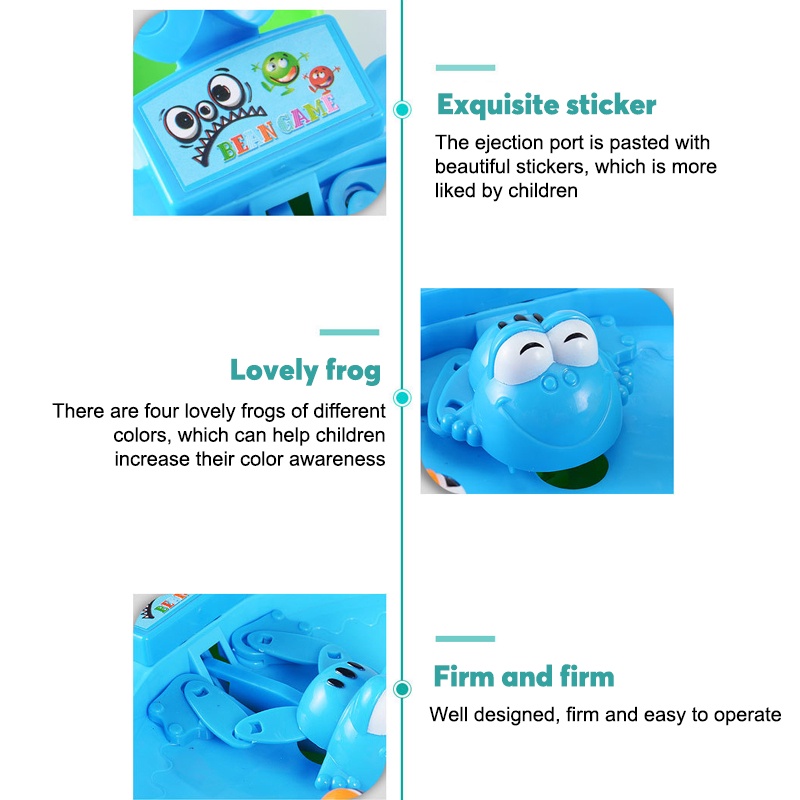 ZHAN QI TOYS Bộ đồ chơi ếch ăn bóng  dành cho trẻ em thiết kế 4 người chơi hỗ trợ tương tác giáo dục
