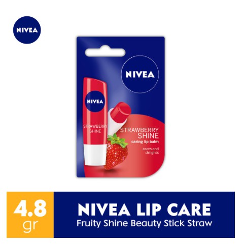(hàng Mới Về) Son Dưỡng Môi Chiết Xuất Dâu Tây Nivea 4.8 Gr