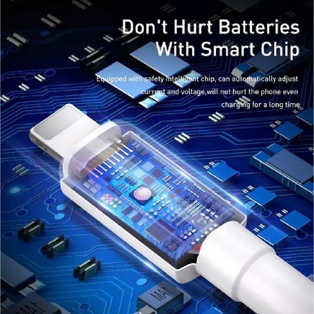 CHÍNH HÃNG_Cáp rẻ sạc nhanh , siêu bền Baseus Mini White cho IPhone , IPad , Type C , Micro