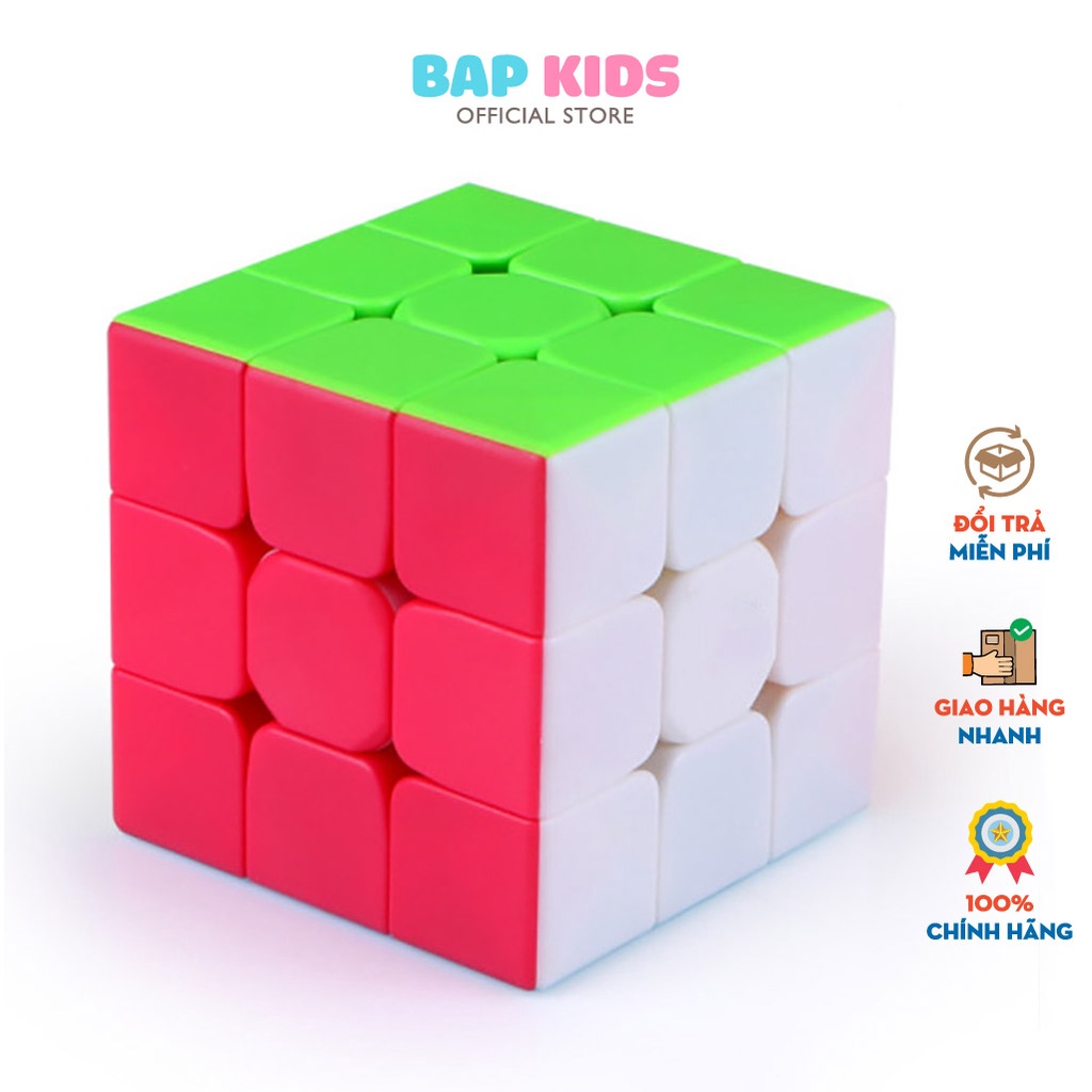 Đồ chơi BAPKIDS, Bộ xếp hình Rubik cho bé phát triển trí tuệ