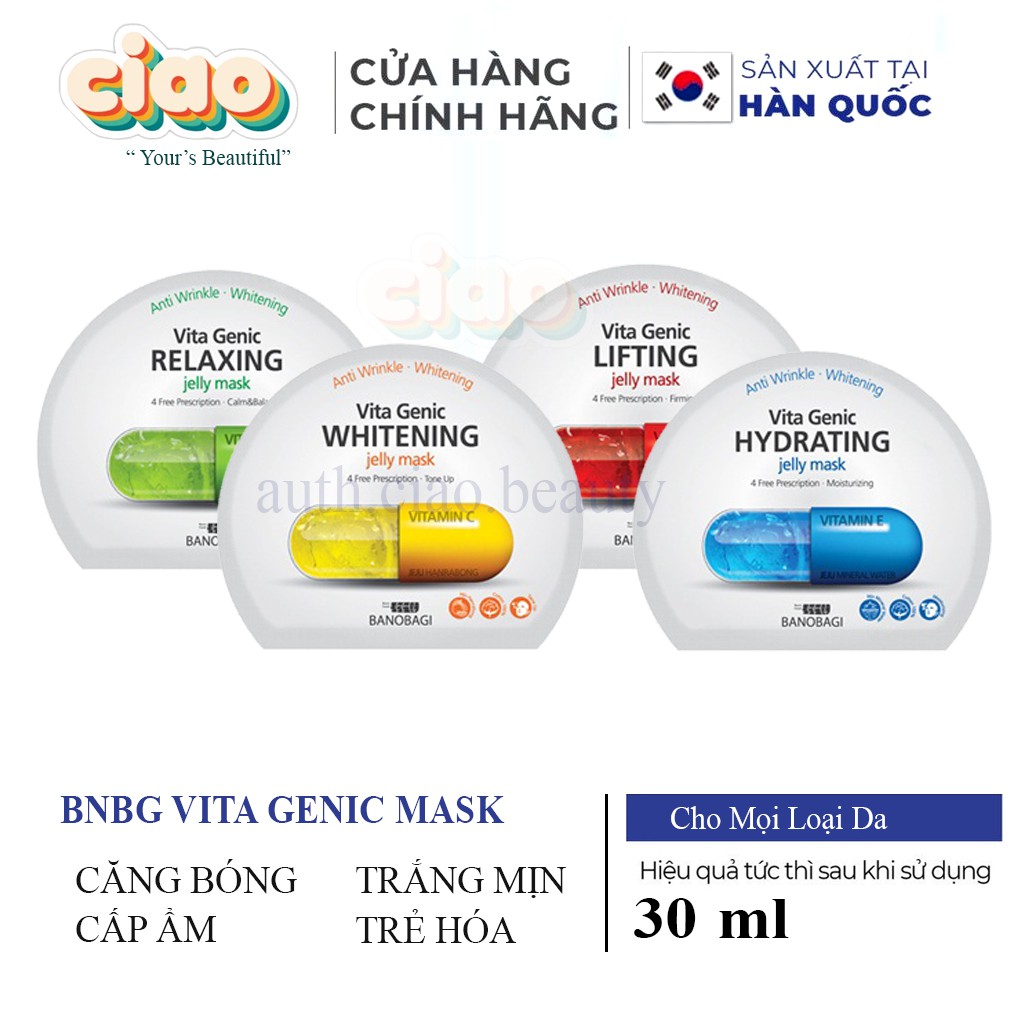  1 Hộp Mặt Nạ Banobagi Jelly Mask 10 miếng (có bill)