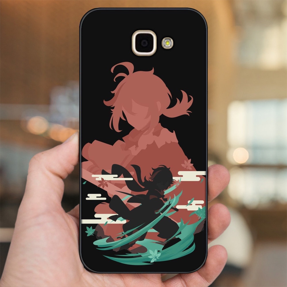 Ốp lưng Samsung A9 Pro viền đen in hình Kazuha Genshin Impact