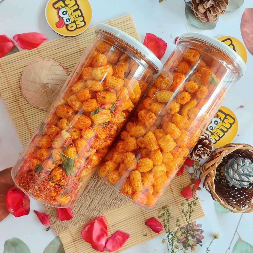 Nui bò lá chanh loại ngon hôp 220g nhà Mlem Food bao ngon.