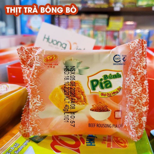 Bánh pía kim sa thịt chà bông bò Tân Huê Viên 12 bánh