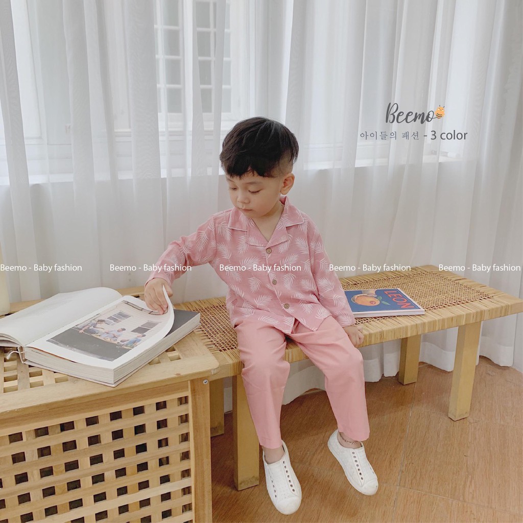 Set trang phục cho bé trai/ bé gái pijama lá Beemo 20BL