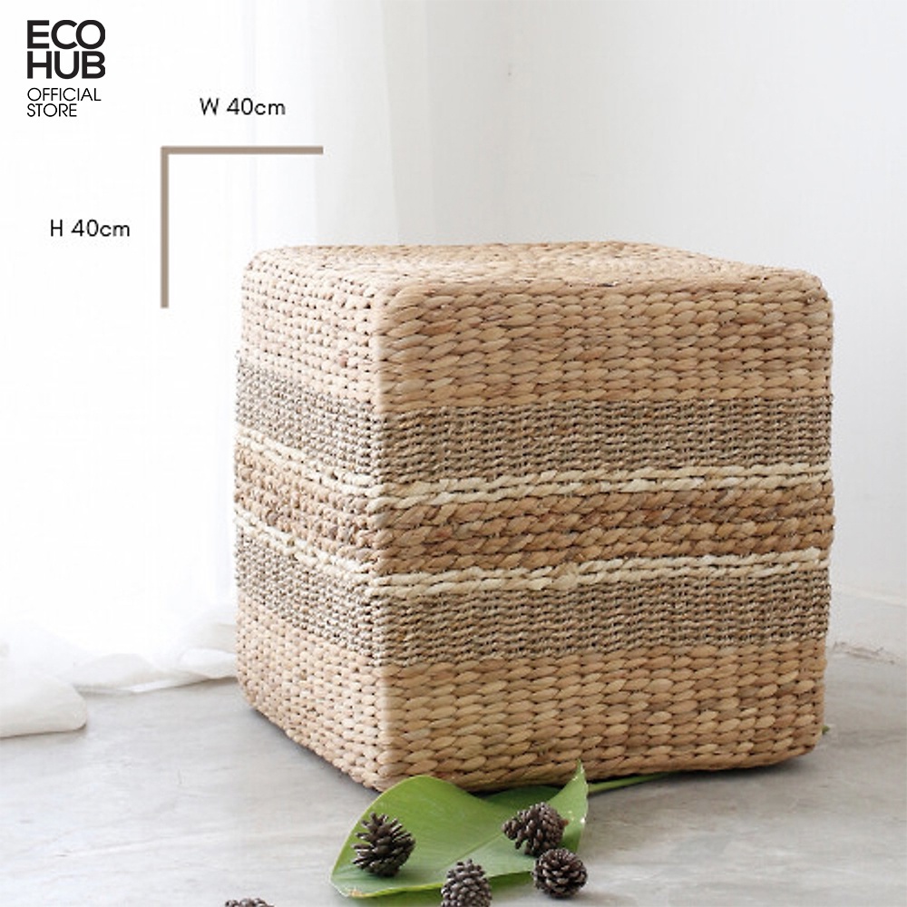 Ghê đôn lục bình ECOHUB đan thủ công loại tốt (Water Hyacinth Chair)