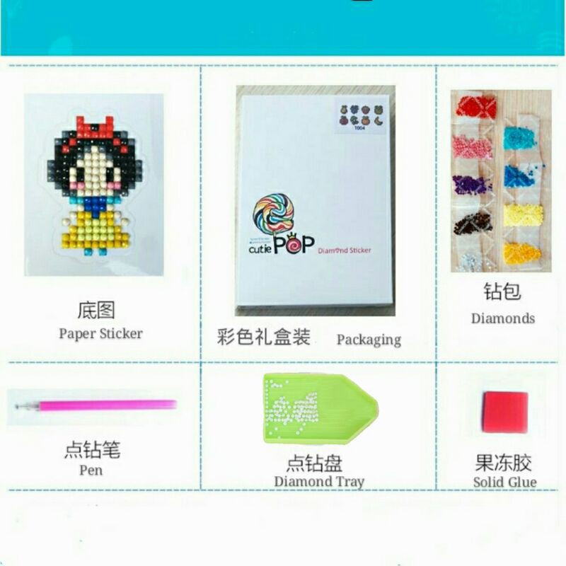 Bộ Tranh Đính Đá Tự Làm Họa Tiết Hoạt Hình Dễ Thương Cho Bé Tranh Đính Đá Giá Rẻ Tranh Đính Đá Dễ Thương Mini