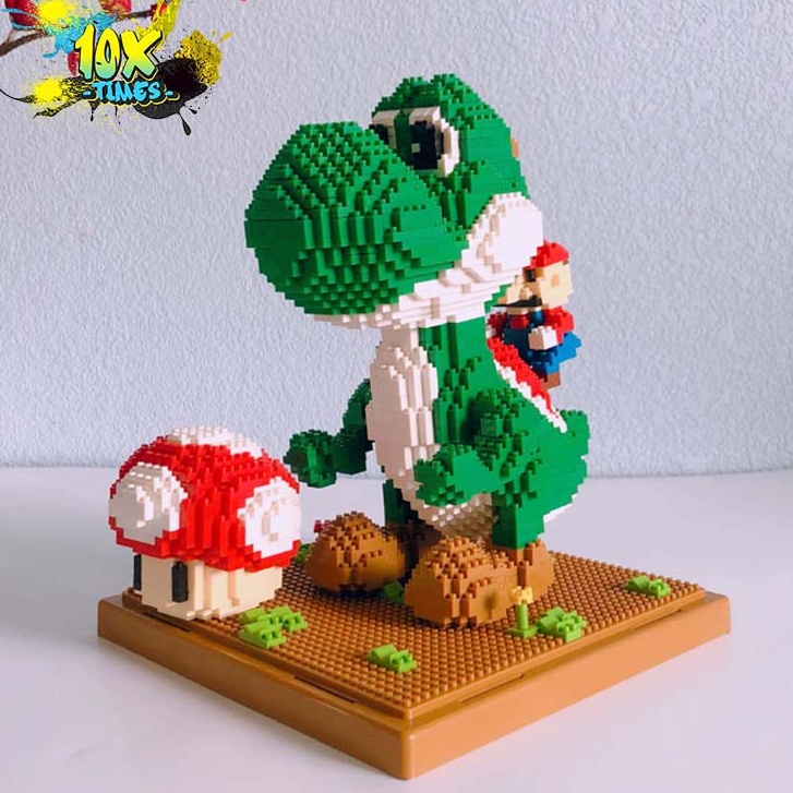 (33cm ) mô hình lắp ráp 3d Khủng long mario dễ thương quà tặng sinh nhật trẻ em, quà tặng bạn trai bạn gái 10xtimes