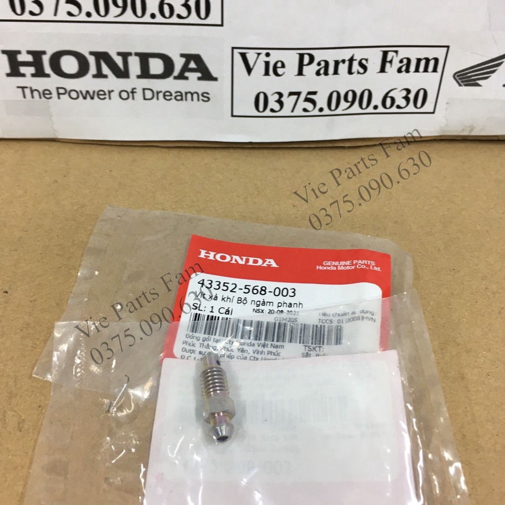 Vít xả gió heo dầu Honda  - Hàng chính hãng Honda