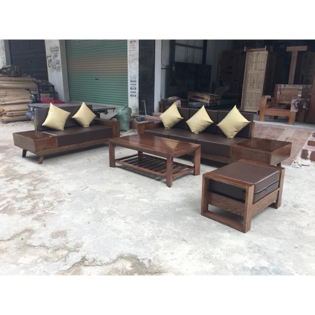 Sofa gỗ sồi SG02