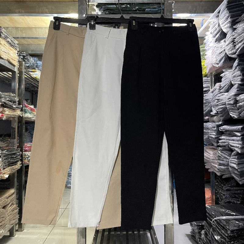 Quần Baggy Kaki lưng Tây phối Chun CONI PANTS ullizang form đẹp (Ảnh thật)