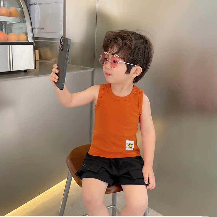 Áo ba lỗ sát nách bé trai thun cotton trơn nhiều màu co giãn thoáng mát Magickids Quần áo trẻ em mùa hè AO22021