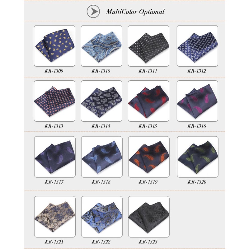 Khăn Tay Vuông Bỏ Túi 22 * 22CM Cho Nam