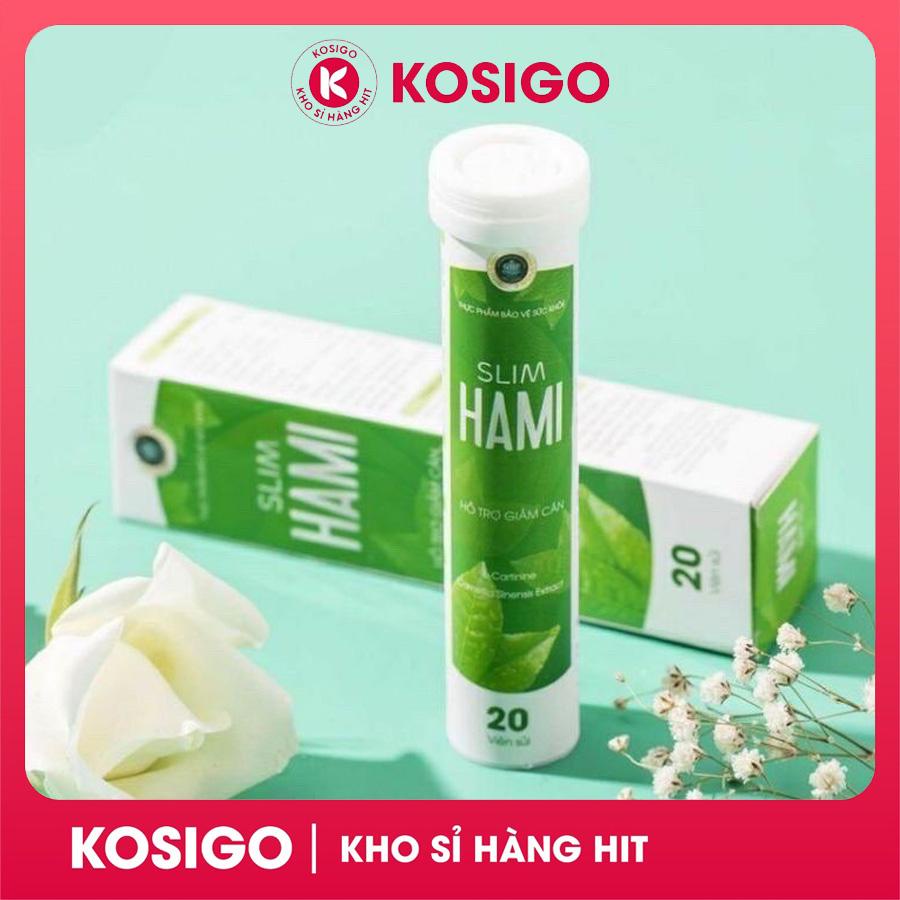 SLIM HAMI - Sủi giảm cân chính hãng hộp 20 viên giúp giảm cân cấp tốc, giảm béo giảm mỡ bụng nhanh - Kosigo