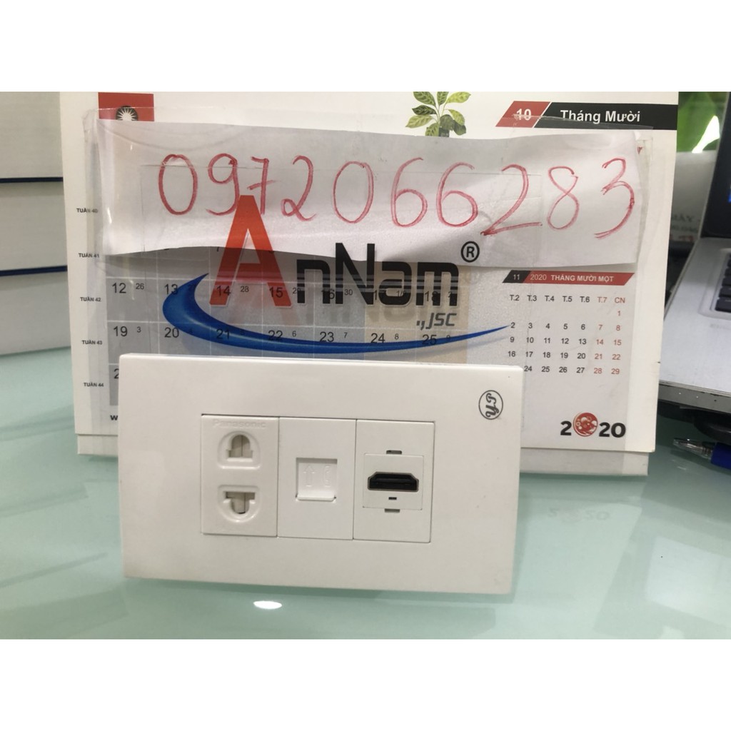 Bộ ổ âm tường gồm nhân mạng nhân hdmi và nhân điện