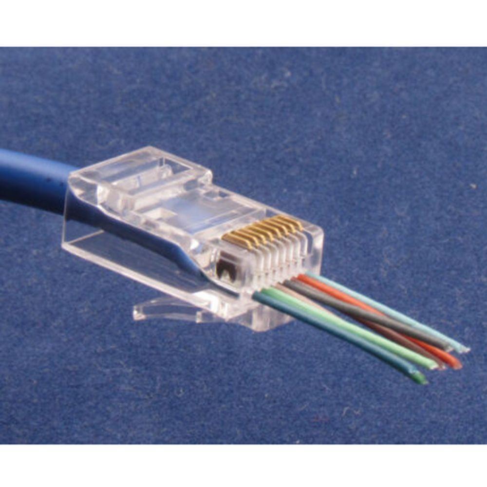 Bộ 100 Đầu Nối Dây Cáp Mạng Cat5 Cat5e Cat6