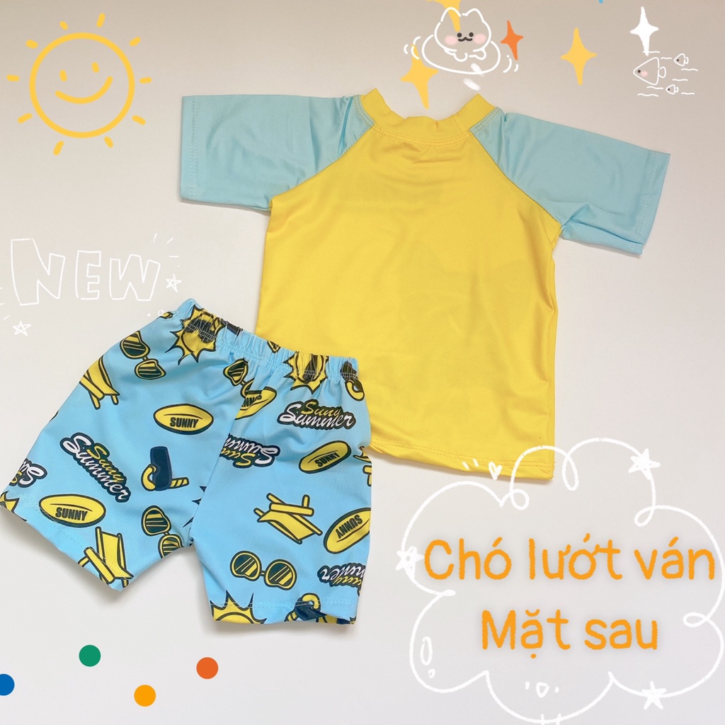 ( Size 09-32 kg) MẪU CHÓ LƯỚT VÁN -  Đồ bơi bé trai - đồ bơi bé trai dễ thương - Kelly Wang