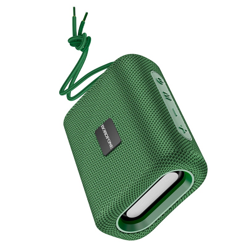 Loa BLUETOOTH MINI BOROFONE BR18 AUX,FM,TF,USB, BLT V5.1 có nút tăng giảm âm lượng riêng biệt kèm dây treo tiện lợi