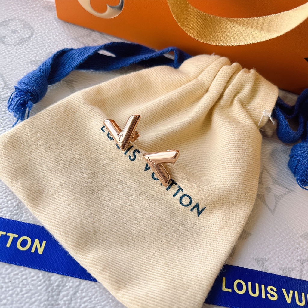 LOUIS VUITTON Bông Tai LV Bằng Thép Titan Thời Trang Cho Nữ