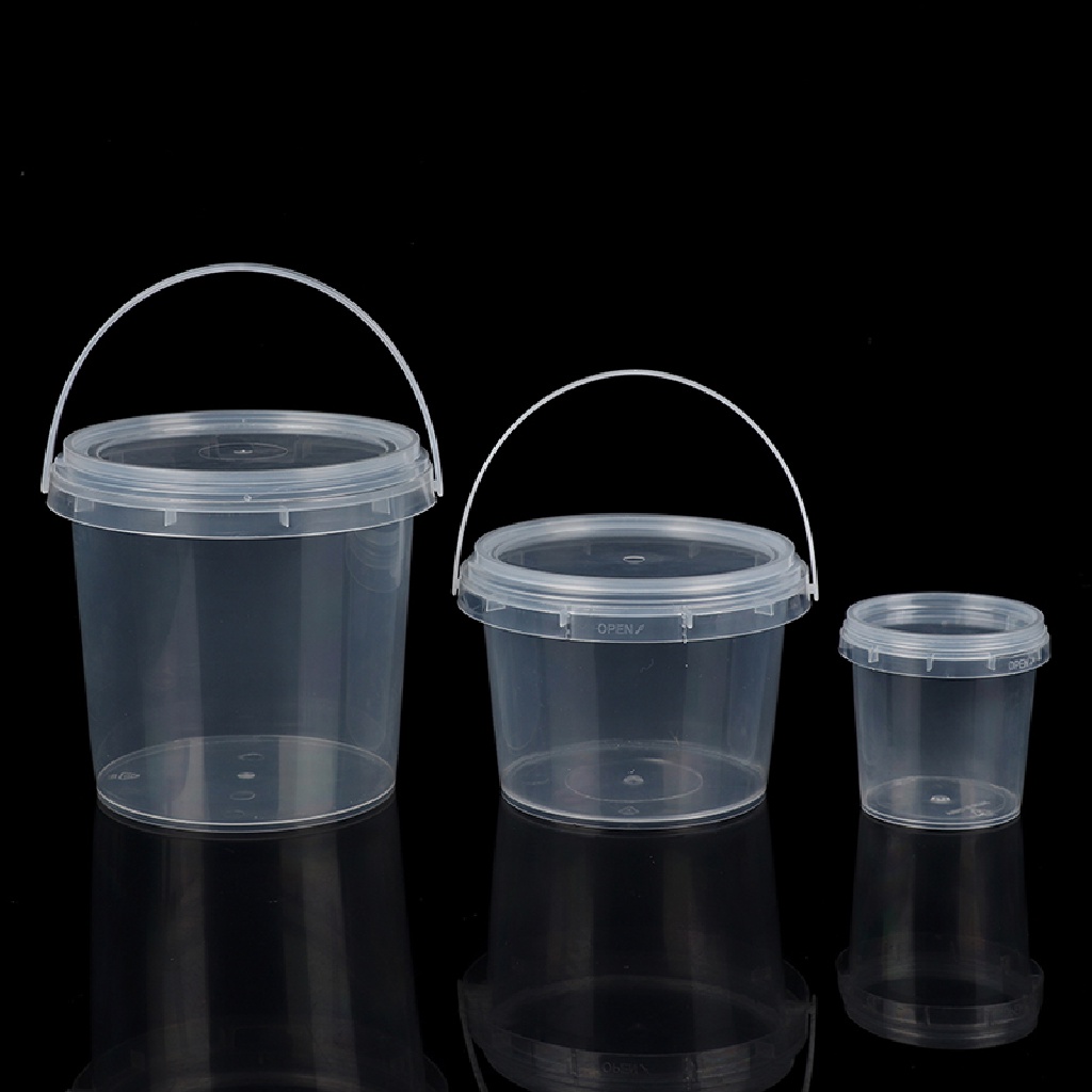 Set 2 xô nhựa cấp thực phẩm có nắp và tay cầm chống rò rỉ