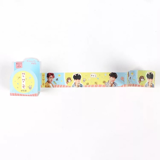 (CÓ SẴN) Băng keo BTS V JUNGKOOK BT21 giấy 5m (ko bị dính keo khi lột)