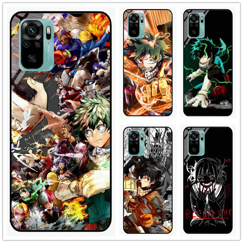Ốp Điện Thoại Kính Cường Lực In Hình anime my hero Academy Cho redmi note 10 / redmi note 10 pro