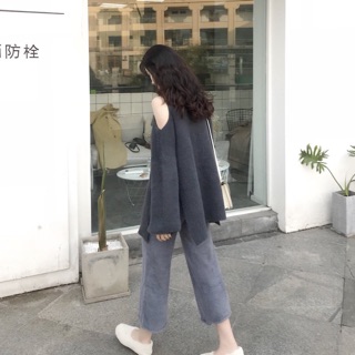 Áo len lông thỏ khoét vai cao cấp