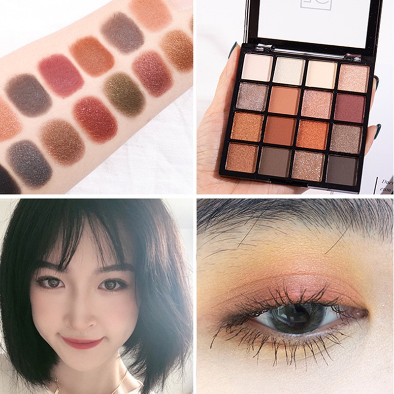 (Hàng Mới Về) Bảng Phấn Mắt 16 Màu Lì Lấp Lánh Trang Điểm Đa Năng | BigBuy360 - bigbuy360.vn