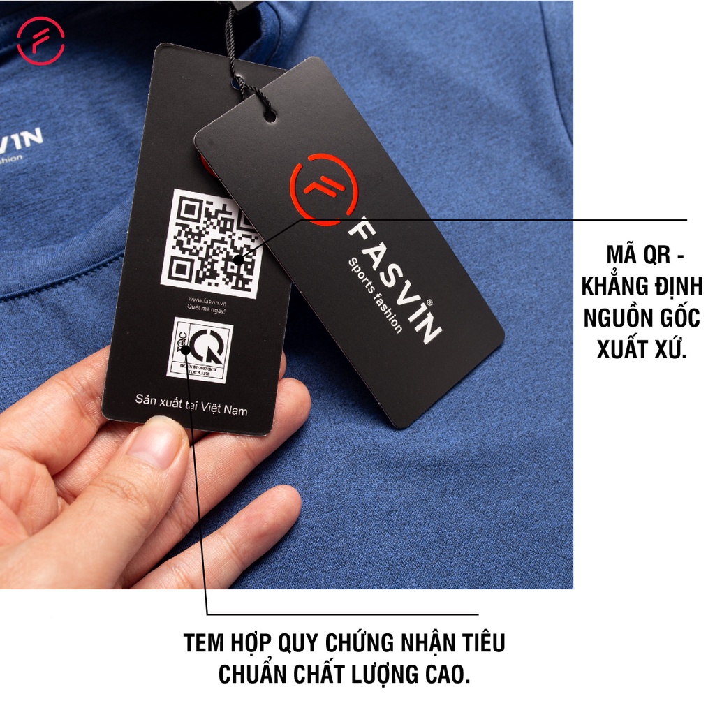 Áo thun nam thể thao Fasvin TS21460.1.HN vải thun cao cấp mềm mát co giãn tốt | BigBuy360 - bigbuy360.vn