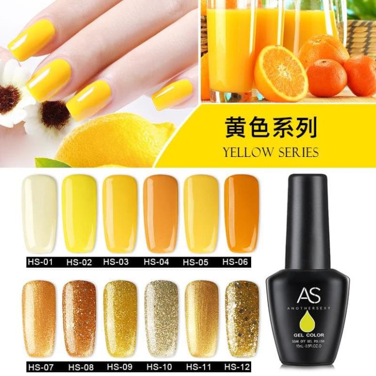 Sơn Gel AS vỏ đen Mã HS ( Cam Kết Chính Hãng - làm khô sơn gel bằng máy hơ uvled )